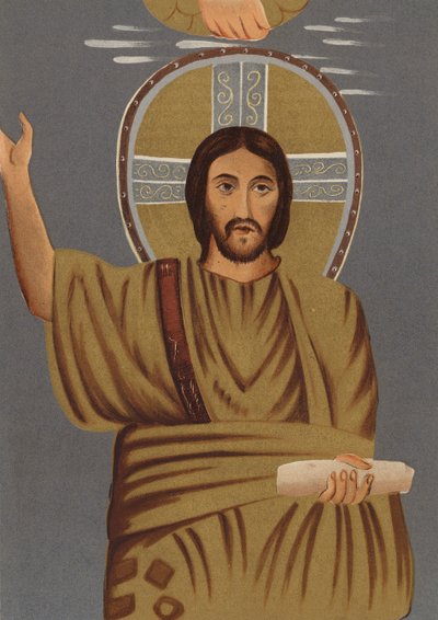 Liknelse av Jesus Kristus: Från St Prasede-kapellet (chromolitho) av European School