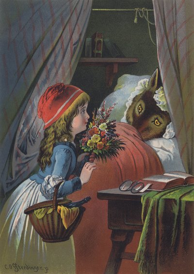 Rödluvan (färg litho) av European School