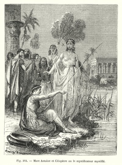 Marc Antoine och Cleopatre eller mystifieraren mystifierar (gravyr) av European School