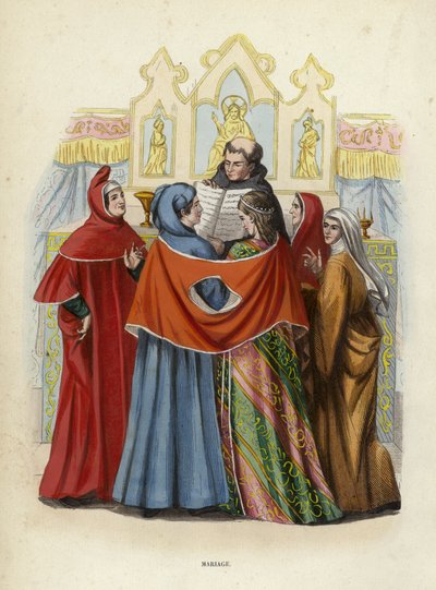 Mariage (färgad gravyr) av European School