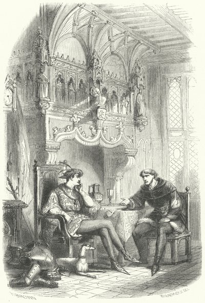 Möte mellan den flamländska statsmannen Jacob van Artevelde och kung Edward III av England av European School
