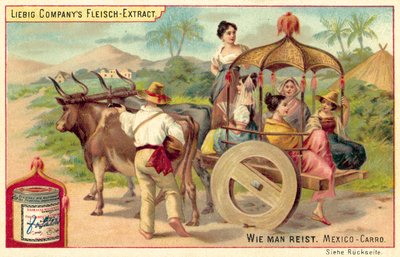 Mexikansk carro (chromolitho) av European School