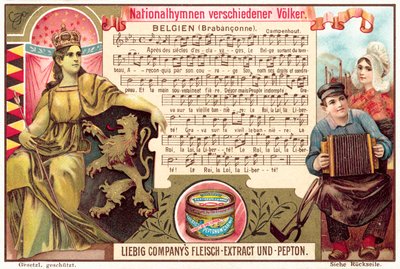 Belgiens nationalsång (chromolitho) av European School