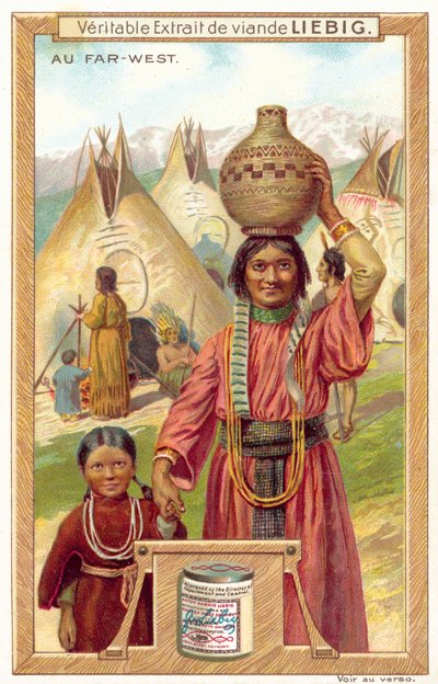 Indianby (chromolitho) av European School