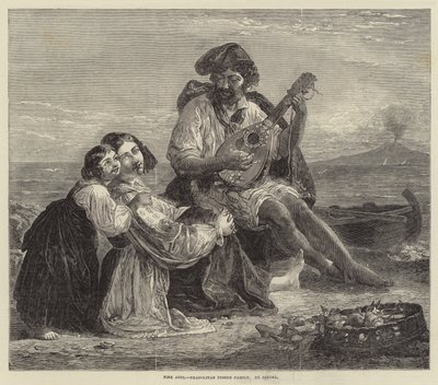 Napolitanska Fisher Family (gravyr) av European School