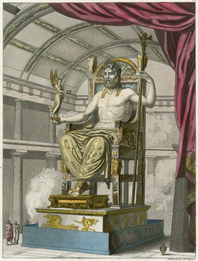 Olympens Jupiter (gravyr i färg) av European School