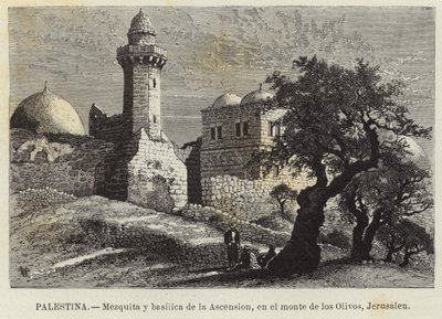Palestina, Mosque och Basilica of the Ascension, på Olivberget, Jerusalem av European School