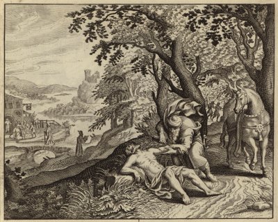 Liknelse om den barmhärtige samariten (gravyr) av European School