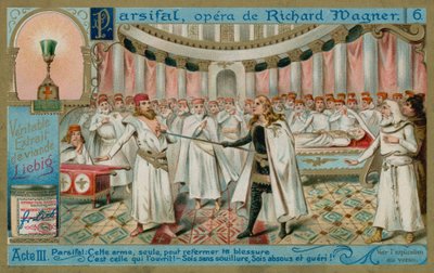 Parsifal helar Amfortas med det heliga spjutet av European School