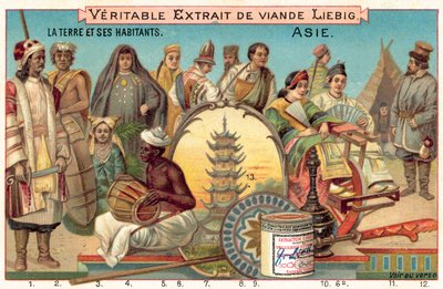 Asiens folk (chromolitho) av European School