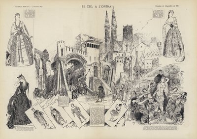 Framförande av Jules Massenets opera Le Cid på Parisoperan av European School