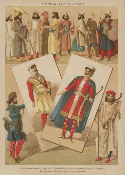 Persien, Antiguedad (färg litho) av European School