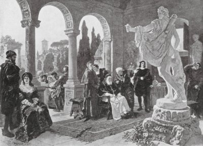 Påve Julius II och Apollo Belvedere (lito) av European School