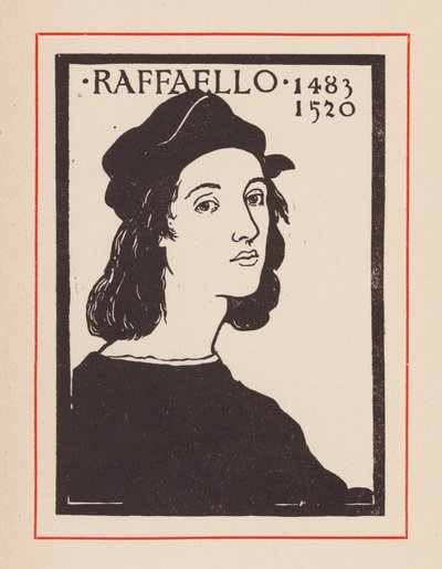 Raphael, italiensk renässanskonstnär och arkitekt (lito) av European School