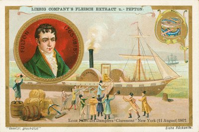 Robert Fulton, Liebig-kort, början av 1900-talet (chromo) av European School