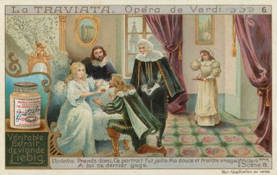 Rodolphe ber om förlåtelse från Violetta som är döende av European School
