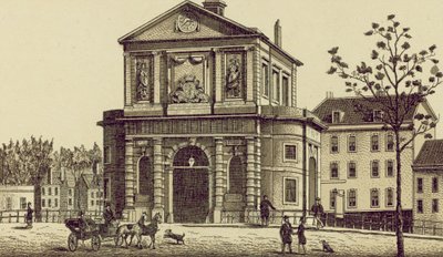 Rotterdam: Delftsche Poort (litografi) av European School
