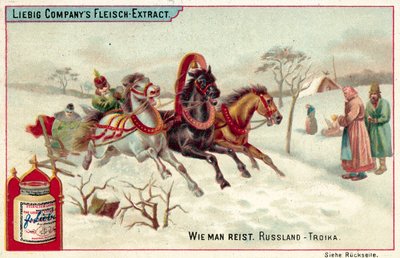 Rysk trojka (chromolith) av European School