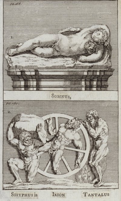 Sömn, Sisyfos, Ixion, Tantalus (gravyr) av European School