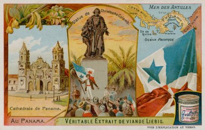 Staty av Christopher Columbus, Antillerna och Panama-katedralen av European School