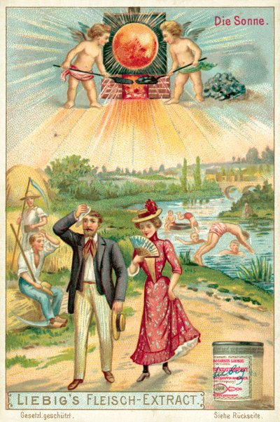 Soligt väder (chromolitho) av European School