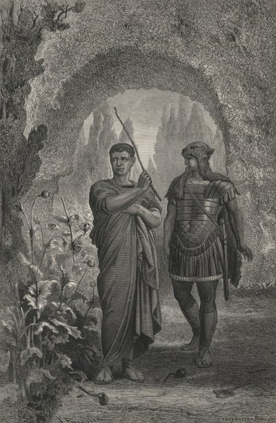 Tarquin den suveräne och Sextus sändebud (gravyr) av European School