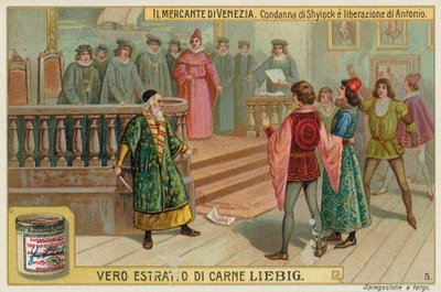 Gripandet av Shylock och frigivningen av Antonio av European School