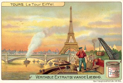 Eiffeltornet, Paris (chromolitho) av European School