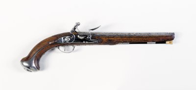 Lafayette-Washington paret stålmonterade "sadel" pistoler, c.1775-76 av European School