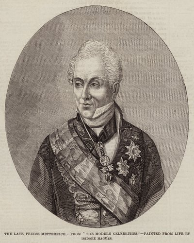 Den sene prinsen Metternich (gravyr) av European School