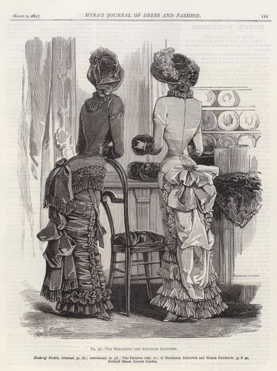 Minghetti och Antonine kostymer (gravyr) av European School