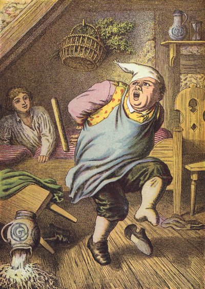 De tre bröderna (färg litho) av European School