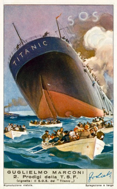 Titanic skickar ett SOS-meddelande via trådlöst nätverk av European School