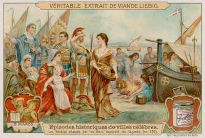 Venetianerna drivs in i lagunen av hunnerna 452 av European School