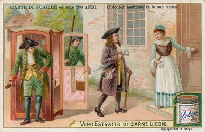 Konsten att härda, Liebig-kort, början av 1900-talet (chromo) av European School