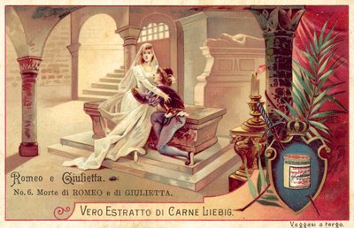 Romeo och Julias död (chromolitho) av European School