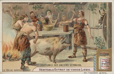 Högtiden för vintersolståndet (chromolitho) av European School