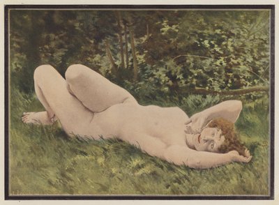 Siestan (färg litho) av European School
