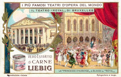 Theatre Royal de la Monnaie, Bryssel (chromolitho) av European School