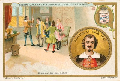 Torricelli, Liebig-kort, början av 1900-talet (chromo) av European School