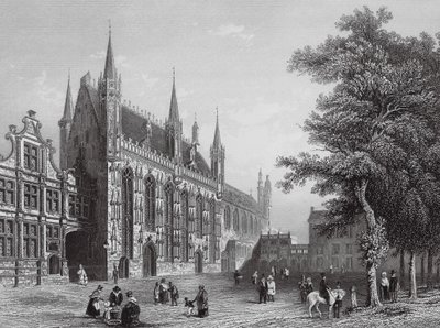 Rådhuset, Brygge (gravyr) av European School