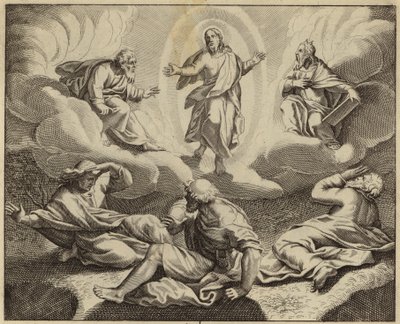 Förvandling av Jesus Kristus (gravyr) av European School