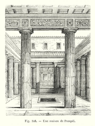 Ett hus i Pompeji (gravyr) av European School