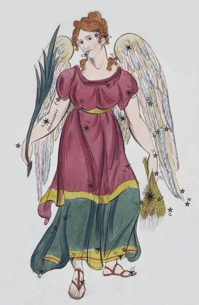 Jungfrun (färg litho) av European School