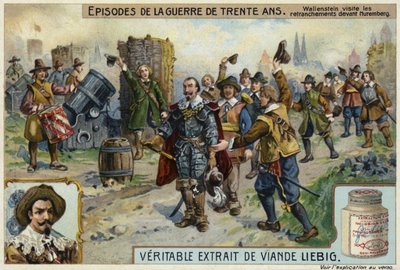 Wallenstein besökte skansarna före Nürnberg, 1632 av European School