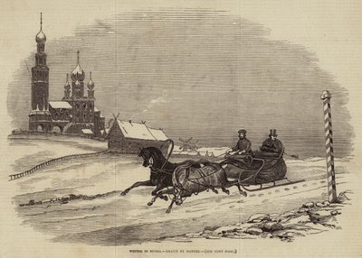 Vinter i Ryssland (gravyr) av European School
