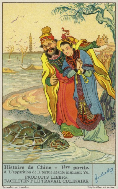 Yu den store och jättesköldpaddan (chromolitho) av European School
