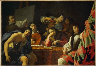 Försiktighet ger fred och överflöd ... av Eustache (studio of) Le Sueur