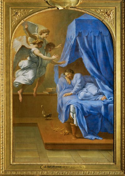 Le songe de Saint Bruno - Saint Brunos dröm ... av Eustache (studio of) Le Sueur