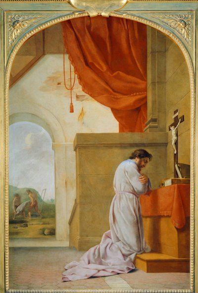 Saint Bruno i bön - Saint Bruno i bön ... av Eustache (studio of) Le Sueur